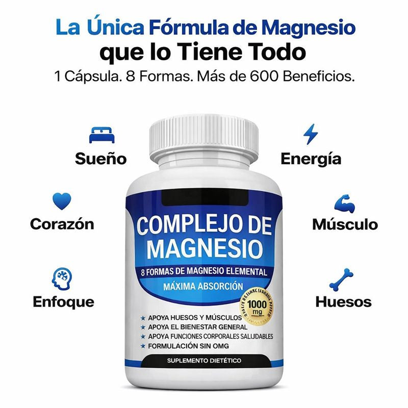 COMPLEJO DE MAGNESIO 8 EN 1 + ENVIO GRATIS