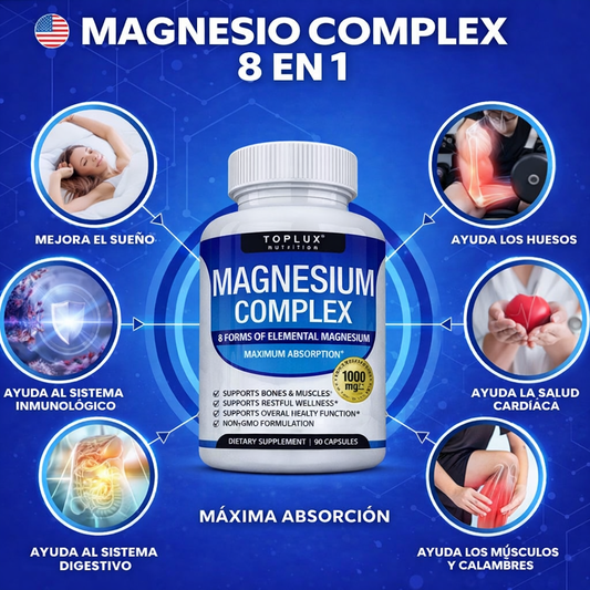 COMPLEJO DE MAGNESIO 8 EN 1 + ENVIO GRATIS